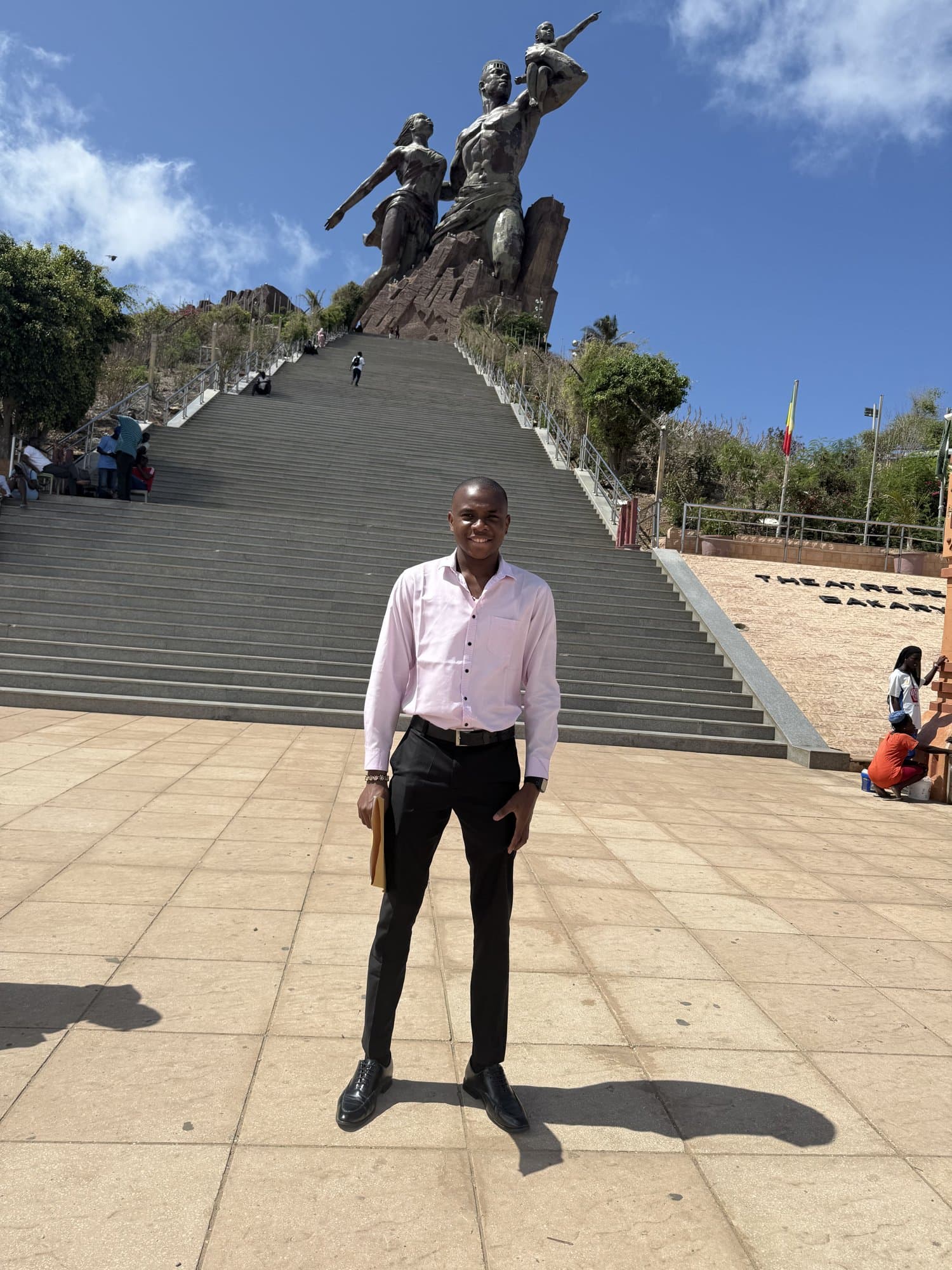 Jordan at the African Renaissance Monument in Dakar