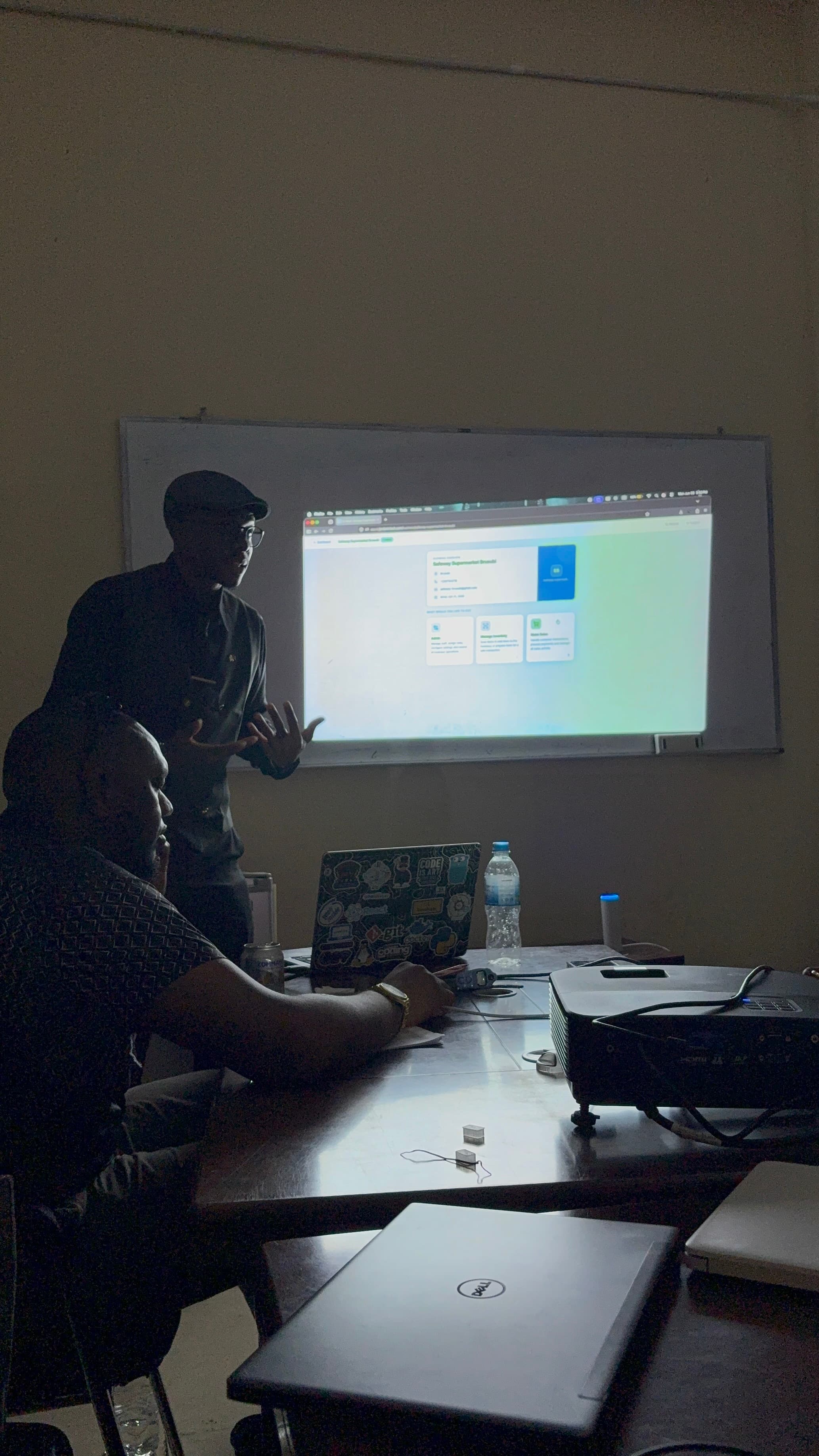 Jordan defending his final year CS project